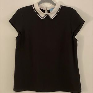 CeCe black rickrack collar Medium